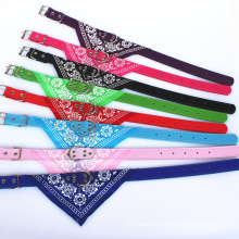 Adjustable Small Dog Collars Puppy Pet Slobber Towel Outdoor Cat Collar Print Scarf Design Dog  Neckerchief